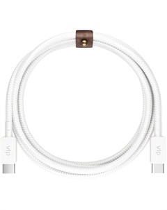Дата кабель Nylon Cable USB C USB C 1 2м белый Vlp