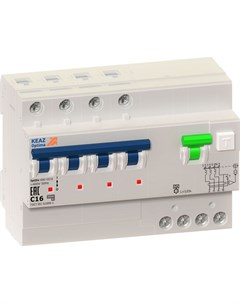 Автоматический выключатель дифф тока АВДТ 103476 с защитой от сверхтоков OptiDin VD63 42C16 A УХЛ4 4 Кэаз