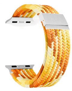 Ремешок на руку DSN 18 40 YL плетеный нейлоновый для Apple Watch 38 40 41 mm yellow white orange Lyambda