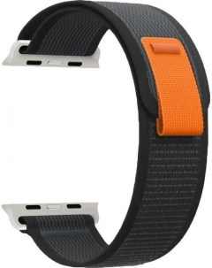 Ремешок на руку DSN 25 40 BK нейлоновый для Apple Watch 38 40 41 mm black orange Lyambda