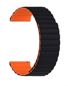 Ремешок на руку DSJ 32 22 BO силиконовый для часов 22 mm black orange Lyambda