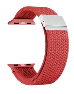 Ремешок на руку DSN 18 44 RD плетеный нейлоновый для Apple Watch 42 44 45 49 mm red Lyambda
