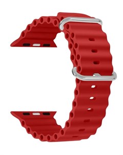 Ремешок на руку DSJ 39 44 RD силиконовый для Apple Watch 42 44 45 49 mm red Lyambda