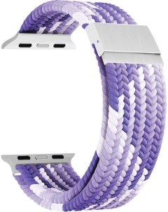 Ремешок на руку DSN 18 40 VT плетеный нейлоновый для Apple Watch 38 40 41 mm purple white Lyambda