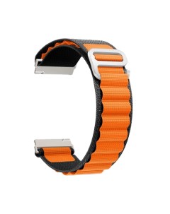 Ремешок на руку DSN 19 22 BO петлевой нейлоновый для часов 22 mm black orange Lyambda