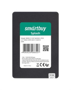 SSD накопитель Smartbuy Splash 512GB SBSSD 512GT MX902 25S3 Splash 512GB SBSSD 512GT MX902 25S3