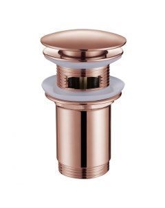 Донный клапан Bequem AF0010RG с переливом розовое золото Abber