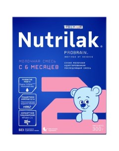 Cмесь сухая молочная для детей с 6 мес Premium 2 Nutrilak Нутрилак 300г Инфаприм зао