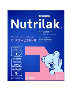 Смесь молочная сухая адаптированная для детей 0 6 мес Premium 1 Nutrilak Нутрилак 300г Зао "инфаприм"