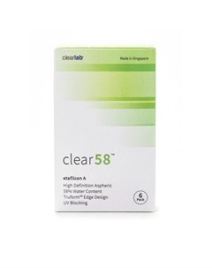 Линзы контактные ClearLab Clear 58 8 3 3 75 6шт Клиалэб сг пте. лтд