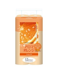 Туалетная бумага двухслойная аромат апельсина 12 рулонов Fujieda seishi