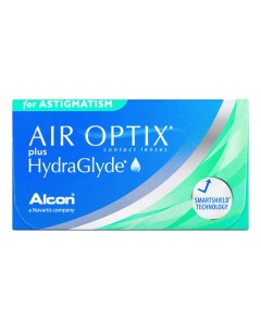 Дышащие контактные линзы Air Optix For Astigmatism 3 блистера оптическая сила 2 00 ось 180 цилиндр 0 Alcon