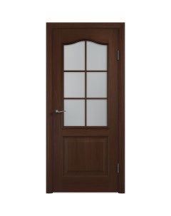 Дверь межкомнатная Антик остеклённая ПВХ ламинация цвет итальянский орех 70x200 см Verda
