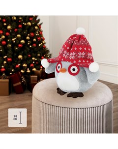 Декоративная фигура Пингвин в шапке 28 см Без бренда