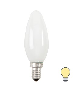 Лампа накаливания E14 230 В 40 Вт свеча матовая 2 м2 свет тёплый белый Osram