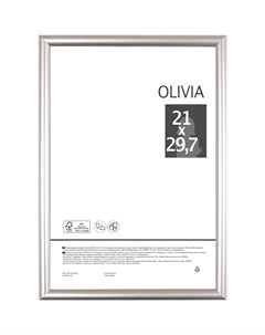 Рамка Olivia 21x29 7 см пластик цвет серебро Без бренда
