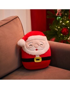 Подушка Дед Мороз 30x23 см цвет красный Без бренда