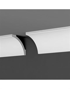 Плинтус потолочный полистирол для натяжного потолка П 05 70 70 белый 70x70x2000 мм Де-багет