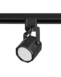 Трековый светильник PTR 0315 25 под лампу 50 Вт однофазный цвет черный Jazzway