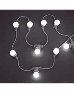 Гирлянда белт лайт из лампочек электрическая 220 В 10 м под 40 ламп Е27 цвет белый лампы не входят в Navigator