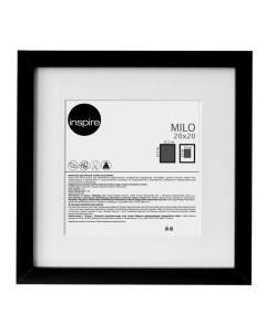 Рамка Milo 20x20 см цвет черный Inspire