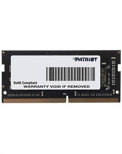 Модуль памяти DDR4 SO DIMM 2666MHz PC 21300 CL19 16Gb PSD416G266681S Patriot memory