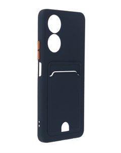 Чехол для Honor X7 Pocket Matte Silicone с карманом Dark Blue NPM58250 Neypo
