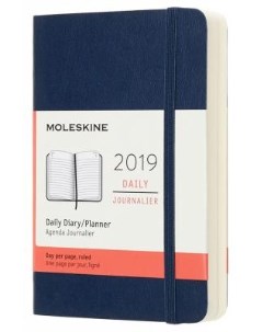 Ежедневник CLASSIC SOFT Pocket 90x140мм 400стр мягкая обложка синий сапфир Moleskine