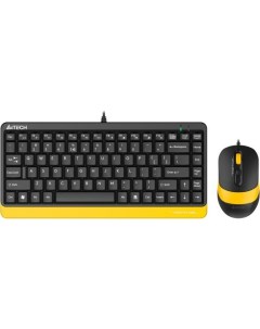 Клавиатура мышь Fstyler F1110 клав черный желтый мышь черный желтый USB Multimedia F1110 BUMBLEBEE A4tech