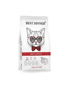Корм для котят и кошек Говядина с картофелем сух 400г Best dinner