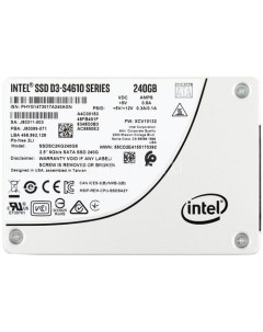 SSD накопитель DC D3 S4610 SSDSC2KG240G801 240ГБ 2 5 SATA III SATA Intel