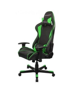 Кресло игровое FE08 на колесиках эко кожа черный зеленый Dxracer