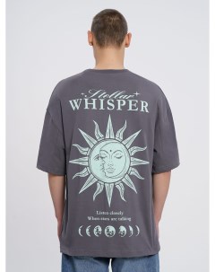 Хлопковая футболка с принтом солнца на спине Твое