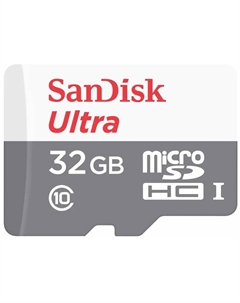 Карта памяти Micro SecureDigital 32Gb SanDisk Ultra microSDXC class 10 UHS-1 (SDSQUNR-032G-GN3MN) Sandisk