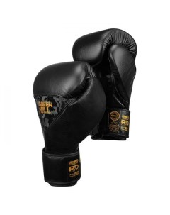 Боксерские перчатки Power Padded Training чёрно золотые 16 OZ Green hill