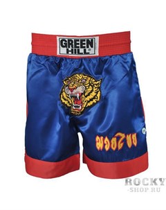 Детские шорты для тайского бокса tbs 8034 Синий Green hill
