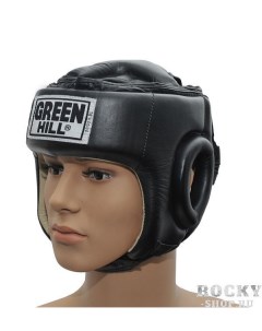 Детский боксерский шлем best Черный Green hill