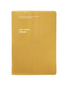 Ежедневник Dream недатированный 14 х 20 см 192 страницы интегральный переплет желтый Infolio