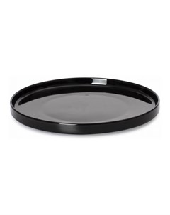 Тарелка десертная фарфор 21 см круглая Black DM3019 Domenik