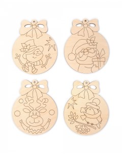 Набор заготовок для декорирования "Шары ёлочные" Timberlicious