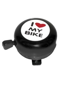 Звонок велосипедный I love my bike детский сталь черный с рисунком 5 420190 M-wave