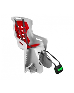 Детское велокресло ' BRIOSO (Португалия), до 22кг, светло-серое с красной вставкой, 01-100123 Nfun