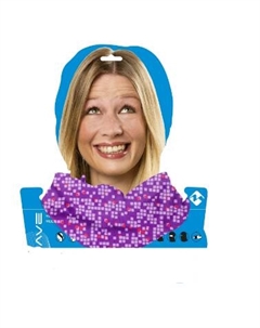 Бандана велосипедная PURPLE SQUARE, дышащий, полиэстер с микрофиброй, 24х48 см, безшовная, фиолетовый, 5-715124 M-wave