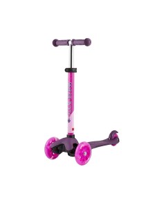 Самокат Baby детский трехколесный со светящимися колесами фиолетовый 2021 Maxiscoo
