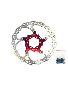 Ротор велосипедный 160мм, составной, красный, MOAI R34 RD Alligator