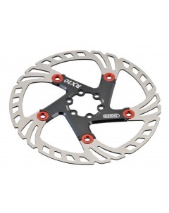 Ротор велосипедный RX18 ротор плавающий 180 мм 6 болтов черный с красными заклепками 2015207 Elvedes