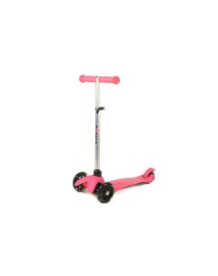 Самокат Magic JW020 трехколесный детский светящиеся колеса розовый Bonza