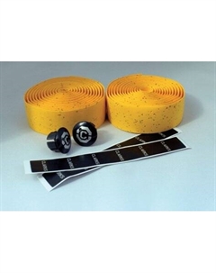 Лента на руль CHBT корковая+крепеж+заглушки на руль желтая, 3-159 Clarks