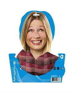 Бандана велосипедная, дышащий полиэстер с микрофиброй, 24х48 см, бесшовная, PURPLE SQUARED, 5-715126 M-wave