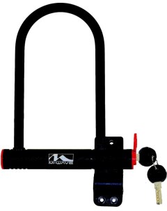 Велосипедный замок U lock на ключ 105 х 255 мм с защитным колпачком черный 5 234010 M-wave